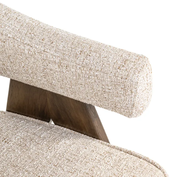 Richmond Interiors Eetkamerstoel Mori cream tweed fire retardant