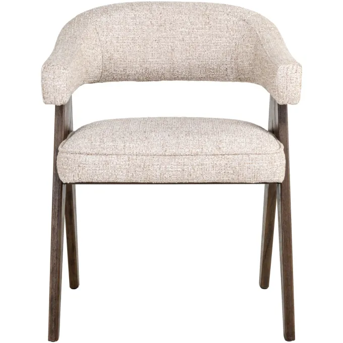 Richmond Interiors Eetkamerstoel Mori cream tweed fire retardant