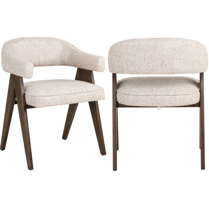 Richmond Interiors Eetkamerstoel Mori cream tweed fire retardant