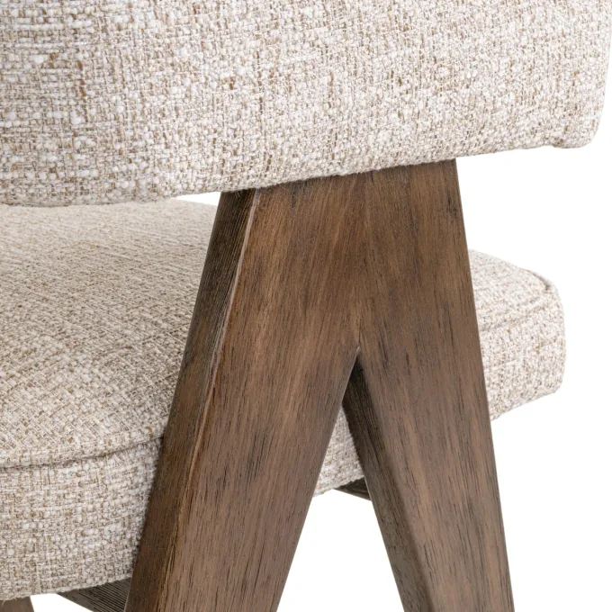 Richmond Interiors Eetkamerstoel Mori cream tweed fire retardant