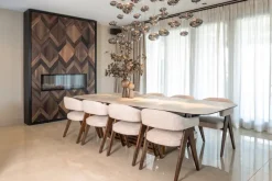 Richmond Interiors Eetkamerstoel Mori cream tweed fire retardant