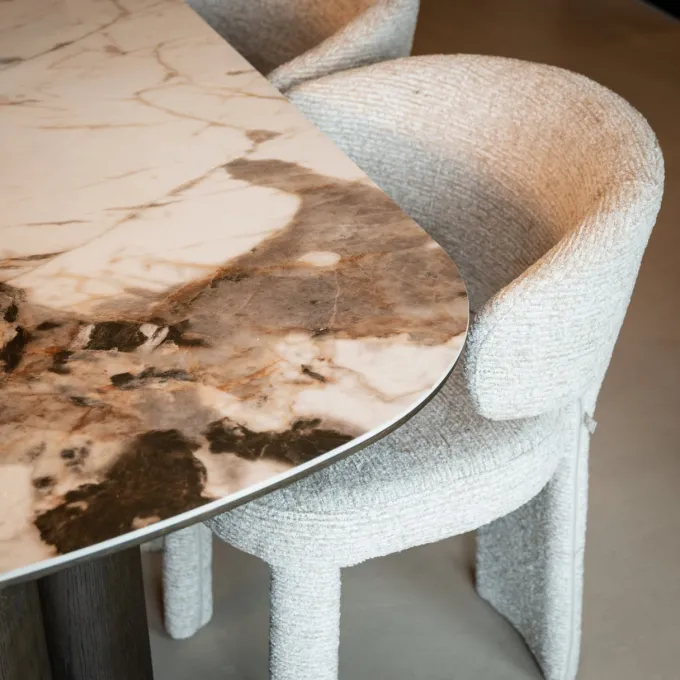 Richmond Interiors Eetkamerstoel Viola naturel linear