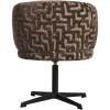 Richmond Interiors Eetkamerstoel Dinan bruin labyrinth fire retardant - draaibaar