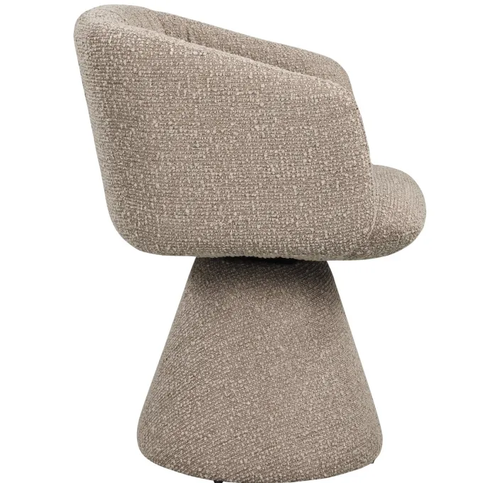 Richmond Interiors Eetkamerstoel Madeline mocca chunky draaibaar