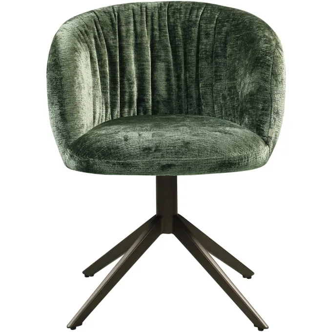 Richmond Interiors Eetkamerstoel Cassi sage chenille draaistoel