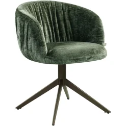Richmond Interiors Eetkamerstoel Cassi sage chenille draaistoel