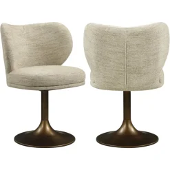 Richmond Interiors Eetkamerstoel Amely naturel softweave draaistoel