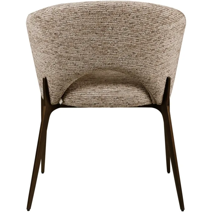 Richmond Interiors Eetkamerstoel Kenzi mocca linear fire retardant