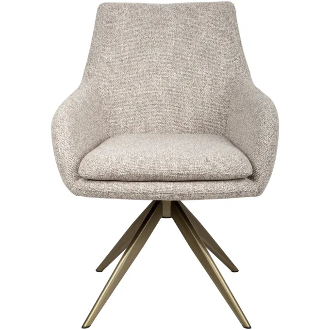 Richmond Interiors Eetkamerstoel Lisonne cayenne bruin draaibaar fire retardant
