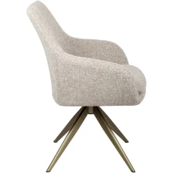Richmond Interiors Eetkamerstoel Lisonne cayenne bruin draaibaar fire retardant