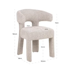 Richmond Interiors Eetkamerstoel Nerio natural fancy