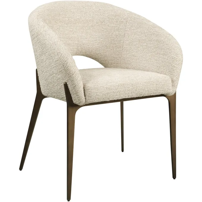 Richmond Interiors Eetkamerstoel Kenzi naturel linear fire retardant