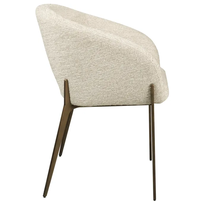 Richmond Interiors Eetkamerstoel Kenzi naturel linear fire retardant