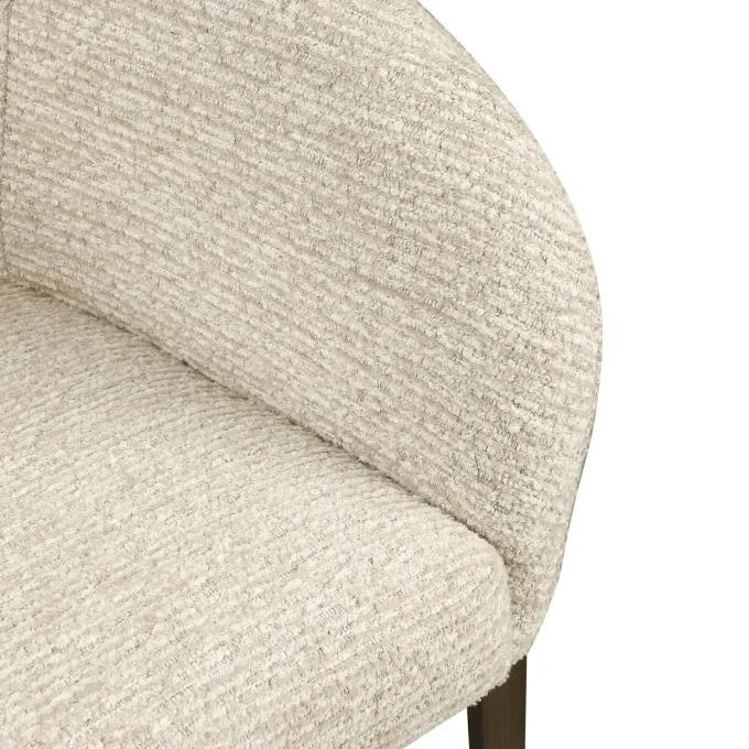Richmond Interiors Eetkamerstoel Kenzi naturel linear fire retardant