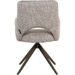 Richmond Interiors Eetkamerstoel Ginerva earth tweed swivel