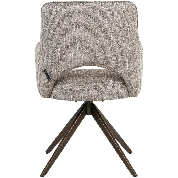 Richmond Interiors Eetkamerstoel Ginerva earth tweed swivel