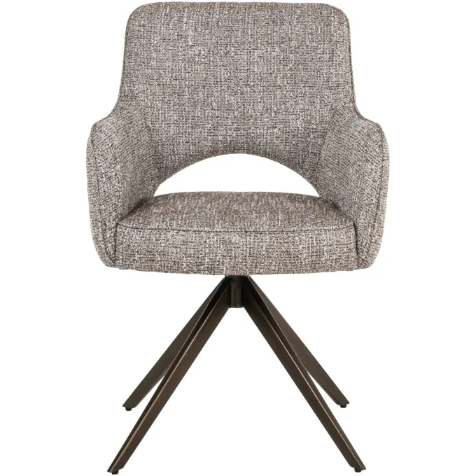 Richmond Interiors Eetkamerstoel Ginerva earth tweed swivel