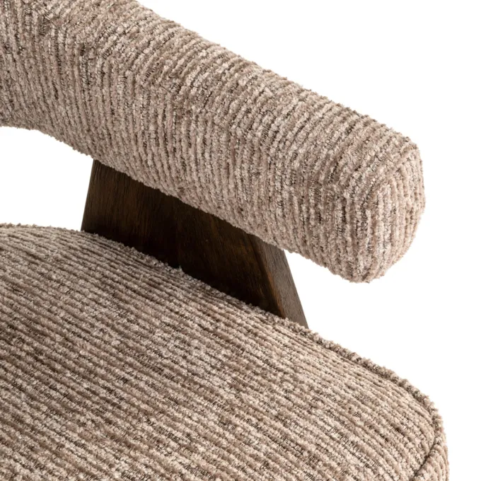 Richmond Interiors Eetkamerstoel Mori mocca linear fire retardant