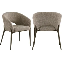 Richmond Interiors Eetkamerstoel Kenzi bruin tweed