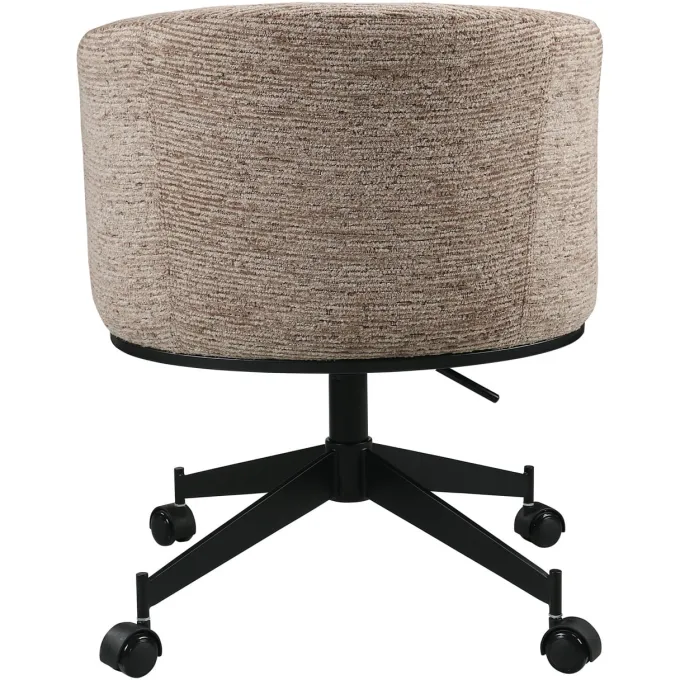 Richmond Interiors Eetkamerstoel Rochenne mocca linear draaibaar on wheels