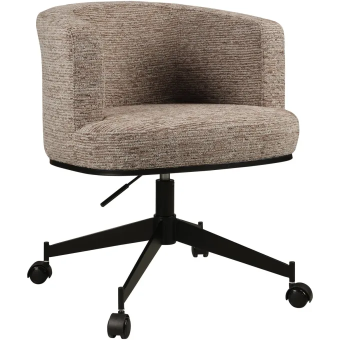 Richmond Interiors Eetkamerstoel Rochenne mocca linear draaibaar on wheels