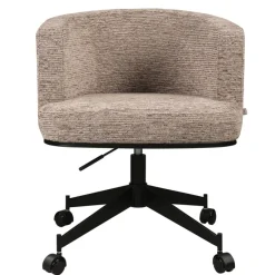 Richmond Interiors Eetkamerstoel Rochenne mocca linear draaibaar on wheels
