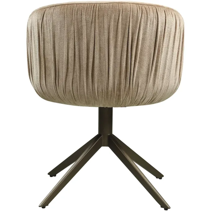 Richmond Interiors Eetkamerstoel Cassi zand soft draaistoel