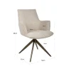 Richmond Interiors Eetkamerstoel Dakota naturel chunky draaibaar met arm