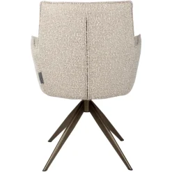 Richmond Interiors Eetkamerstoel Dakota naturel chunky draaibaar met arm