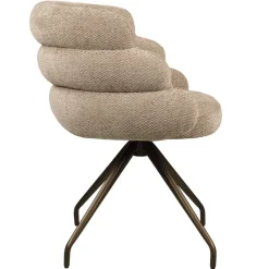 Richmond Interiors Eetkamerstoel Kayla mocca boldweave draaibaar