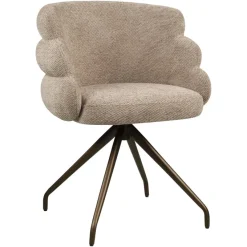 Richmond Interiors Eetkamerstoel Kayla mocca boldweave draaibaar