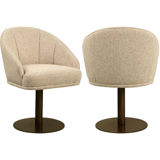Richmond Interiors Eetkamerstoel Beverly naturel fancy draaibaar