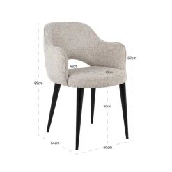 Richmond Interiors Eetkamerstoel Giovanni natural fancy