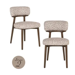 Richmond Interiors Eetkamerstoel Basker natural geo (Set of 2)