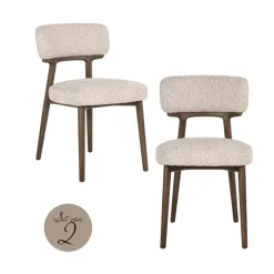 Richmond Interiors Eetkamerstoel Basker natural linear (Set of 2)