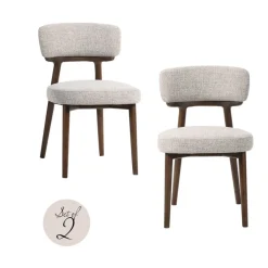 Richmond Interiors Eetkamerstoel Basker naturel fancy - Set van 2