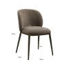 Richmond Interiors Eetkamerstoel Gandy bruin chunky
