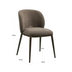 Richmond Interiors Eetkamerstoel Gandy bruin chunky