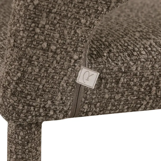 Richmond Interiors Eetkamerstoel Gia bruin chunky