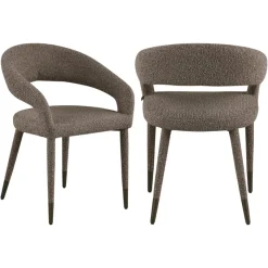 Richmond Interiors Eetkamerstoel Gia bruin chunky