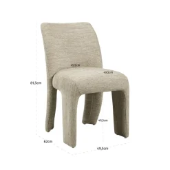 Richmond Interiors Eetkamerstoel Maya naturel softweave – Set of 2