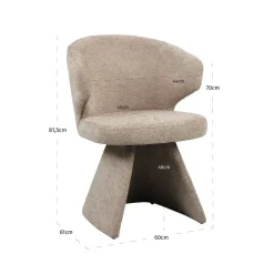 Richmond Interiors Eetkamerstoel Zenith mocca boldweave