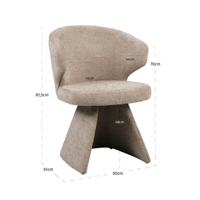 Richmond Interiors Eetkamerstoel Zenith mocca boldweave