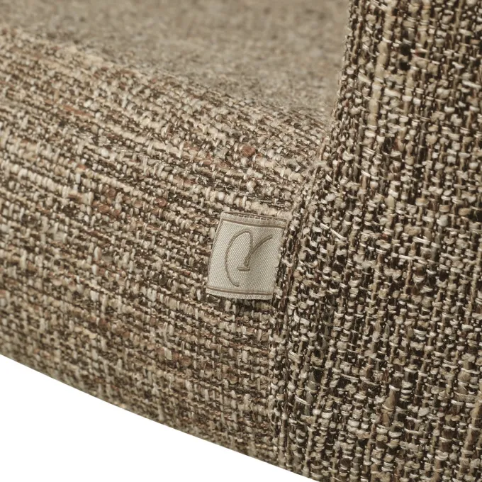 Richmond Interiors Eetkamerstoel Odarby bruin tweed- Set van 2