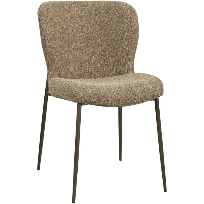 Richmond Interiors Eetkamerstoel Odarby bruin tweed- Set van 2