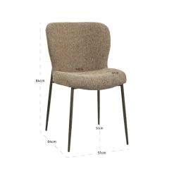 Richmond Interiors Eetkamerstoel Odarby bruin tweed- Set van 2