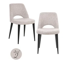 Richmond Interiors Eetkamerstoel Tabitha natural fancy (Set of 2)
