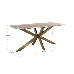 Richmond Interiors Eettafel Bottega 190 deens ovaal wit