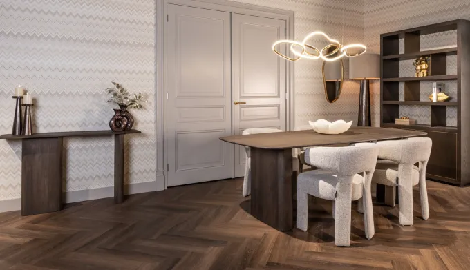 Richmond Interiors Eettafel Castello Smoked charchoal 230