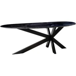 Richmond Interiors Eettafel Trocadero zwart marmer